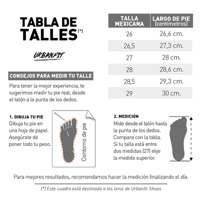 TABLA DE TALLES HOMBRE